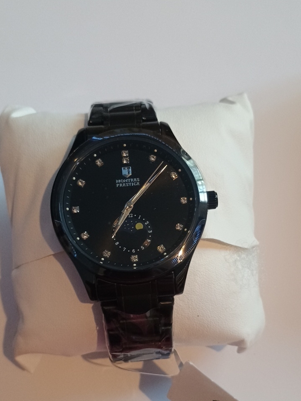Montres Prestige Men's Black Dress Watch
